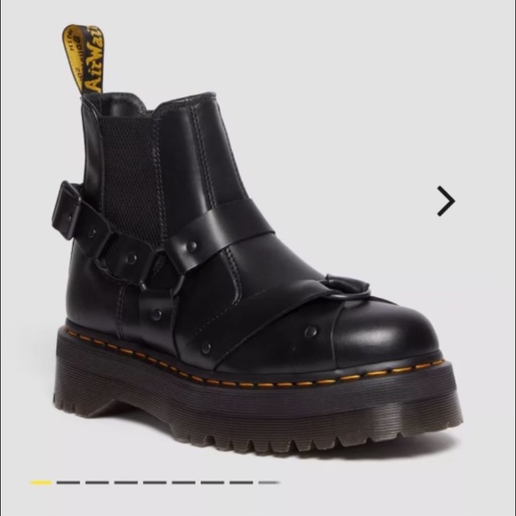 Dr. Martens Shoes - Dr Martens 2976 HARNESS LEATHER PLATFORM CHELSEA BOOTS